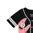 thumbnail image 3 of SpongeBob SquarePants Women's Baseball Jersey, Graphic Print SpongeBob Baseball Shirt Black White - S, 3 of 5