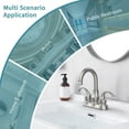 thumbnail image 6 of Tcbosik 2-Handle Brushed Nickel Bathroom Faucet, Sink Faucet with 360 Degree Rotating Spout, Vanity Sink with Pop-Up Drain and Supply Hoses for Washroom and Kitchen, 6 of 8