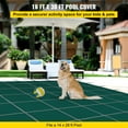 thumbnail image 2 of VEVOR Inground Pool Safety Cover, 16 ft x 30 ft Rectangular Winter Pool Cover, Triple Stitched, High Strength Mesh PP Material with Good Rain Permeability, Installation Hardware Included, Green, 2 of 9