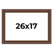 26x17 Copper and Brown Real Wood Picture Frame Width 2 inches | Interior Frame Depth 0.5 inches |