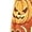 Orange, variant on ZCNKMX Halloween Shirt for Women 3/4 Sleeve T-Shirt Novelty V-Neck Ghost Pumpkin "Ghost Moon Pumpkin" Graphic Tee Trendy Top for Halloween Party Orange XXL