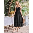 thumbnail image 4 of Vestido de playa de verano GRACE KARIN Maxi con tirantes finos fruncidos, 4 of 7