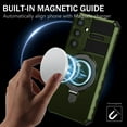 thumbnail image 4 of Dteck Magnetic Case for Samsung Galaxy S24,Shockproof Silicone+PC Case Compatible with Mag Safe Ring Holder Kickstand Cover for Samsung Galaxy S24, Darkgreen, 4 of 8