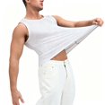 thumbnail image 3 of WIZUTIZ Men's Tank Tops Party Sequin Fishnet Hollow Out Sheer Breathable Tank Tops Camisole Waistcoat Nightclub Summer Sleeveless Top, 3 of 4