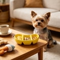 thumbnail image 4 of Ceramic Pet Dog Bowls,Banana Shaped 2 in 1 Pet Feeding Bowls and Water Bowl for Small Dogs,Cute Household Pet Daily Feeding Supply, 4 of 6