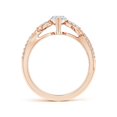 thumbnail image 2 of ANGARA IGI Certified Lab Grown 1 Ct Diamond Engagement Ring for Women in 14K Rose Gold (Size-10x5mm| Color-F-G| Clarity-VS) | April Birthstone, Anniversary, Jewelry Gift for Women | Diamond Ring, 2 of 7