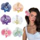 thumbnail image 1 of Paquete de 6 pinzas para el cabello con flores, pinzas para el cabello con orquídeas tropicales hawaianas, horquillas bohemias con flores de seda artificiales para mujeres, accesorios de boda en la pl, 1 of 5
