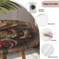 thumbnail image 3 of Western Christmas Round Tablecloth for 36-44 Inch Tables, Fitted Table Cover with Elastic Edge, Vintage Xmas Botanical Wreath Waterproof Outdoor Table Cloth Protector for Patio Garden Dinner Picnic, 3 of 9