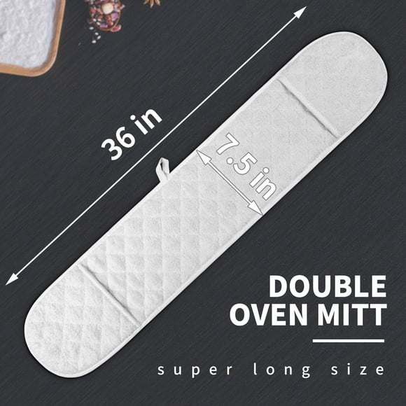 ARCLIBER Gant de Four Double 36"x7.5" Résistant à la Chaleur pour Casseroles, Extra Long pour Cuisine, Cuisson, Pâtisserie