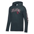 thumbnail image 2 of Men's ComfortWash  Charcoal Oklahoma Sooners Long Sleeve Hooded T-Shirt, 2 of 3