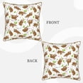 thumbnail image 3 of Fotbe Cute Sloth Pattern Velvet Decorative Throw Pillow Covers with Elegant Piping, Soft Plush Cushion Cover for Sofa, Bed, Car, Office-18"x18", 3 of 8