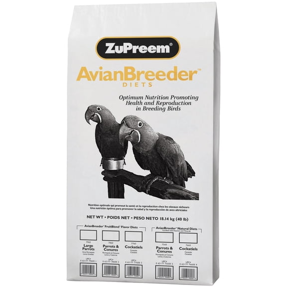 ZuPreem® AvianBreeder Premium Bird Diet for Cockatiels, 40 lb, (77600)
