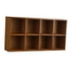 thumbnail image 3 of Estante de exhibición de madera para estante de pared, 8 cubos, montaje en pared, gabinete de almacenamiento cosmético simple para cocina, interior, 3 of 9