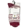 thumbnail image 3 of MeMoi Women's Snowflake Fairisle Cozy Warm Thermal Crew Socks - Womens - Female, 9-11, Mauve, 3 of 3