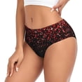 thumbnail image 2 of Fotbe Red Glitter1 Calzones Estampados para Mujer – Ropa Interior de Algodón, Cómoda, Suave y Elástica-Small, 2 of 6