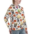 thumbnail image 3 of Hoodies for Women - pumpkin halloween bats print Comfrt Colour Drawstring Women'S Fashion Hoodies & Sweatshirts, Fall Outfits Clothes for Women 2024 Pullover with Kangaroo Pocket, 3 of 7