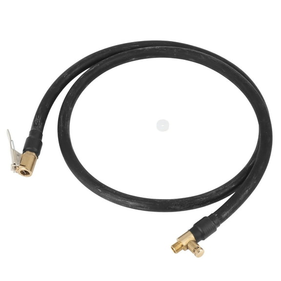 Unique Bargains 100cm Car Air Chuck Inflator Pump Extension Hose Adapter Tire Valve Connect Pipe Black
