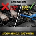 thumbnail image 2 of Pro - Offset Extension Wrench Set, 15-Inch Impact Ready Tight Reach Wrench with Chain Drive Technology, 1/4", 3/8" & 1/2" Square Drive Adapters, High Torque Mechanics Tool for Tight Spaces (1pc), 2 of 7