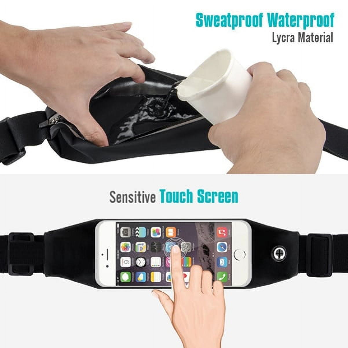 Belt Band Running Waist Bag for Google Pixel 9 Pro XL - Sports Gym Workout Case Cover Pouch