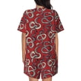thumbnail image 3 of Kdxio Snake Print Pajamas Sets for Women Short-Sleeved Pjs with Lounge Shorts Two Piece Sleepwear S-4XL, 3 of 9
