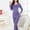 Purple, variant on Womens Thermal Underwear Set Long Winter Clothes Base Layer Cuddle Duds Top and Bottom Thermals Sets