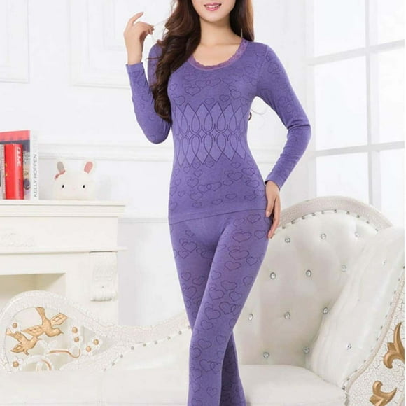 siminseming Christmas Thermal Nnderwear Set Womens Thermal Underwear Set Long Winter Clothes Base Layer Cuddle Duds Top And Bottom Thermals Sets Clothing Shoes & Accessories