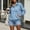 28#Sky Blue, variant on Women’s Henley Button V Neck Sweatshirt Lightweight Long Sleeve Pullover Loose Tunic Tops with Pockets Black 2XL