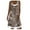 Brown, variant on TIHLMK Beach Dresses for Women Women Fashion Casual Floral Printing Loose Fake Two-Piece Denim Dress