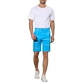 thumbnail image 2 of NOMADIC NOOK Plaid Shorts for Men's Flat Front Summer Chino Checked Shorts Pants 2 Pack, 2 of 5