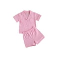 thumbnail image 5 of Toddler Baby Button-Down Pajamas Set, Cotton 2-PCS-PJs Set Shirt and Pants Sleepwear for Unisex Kids, 5 of 8