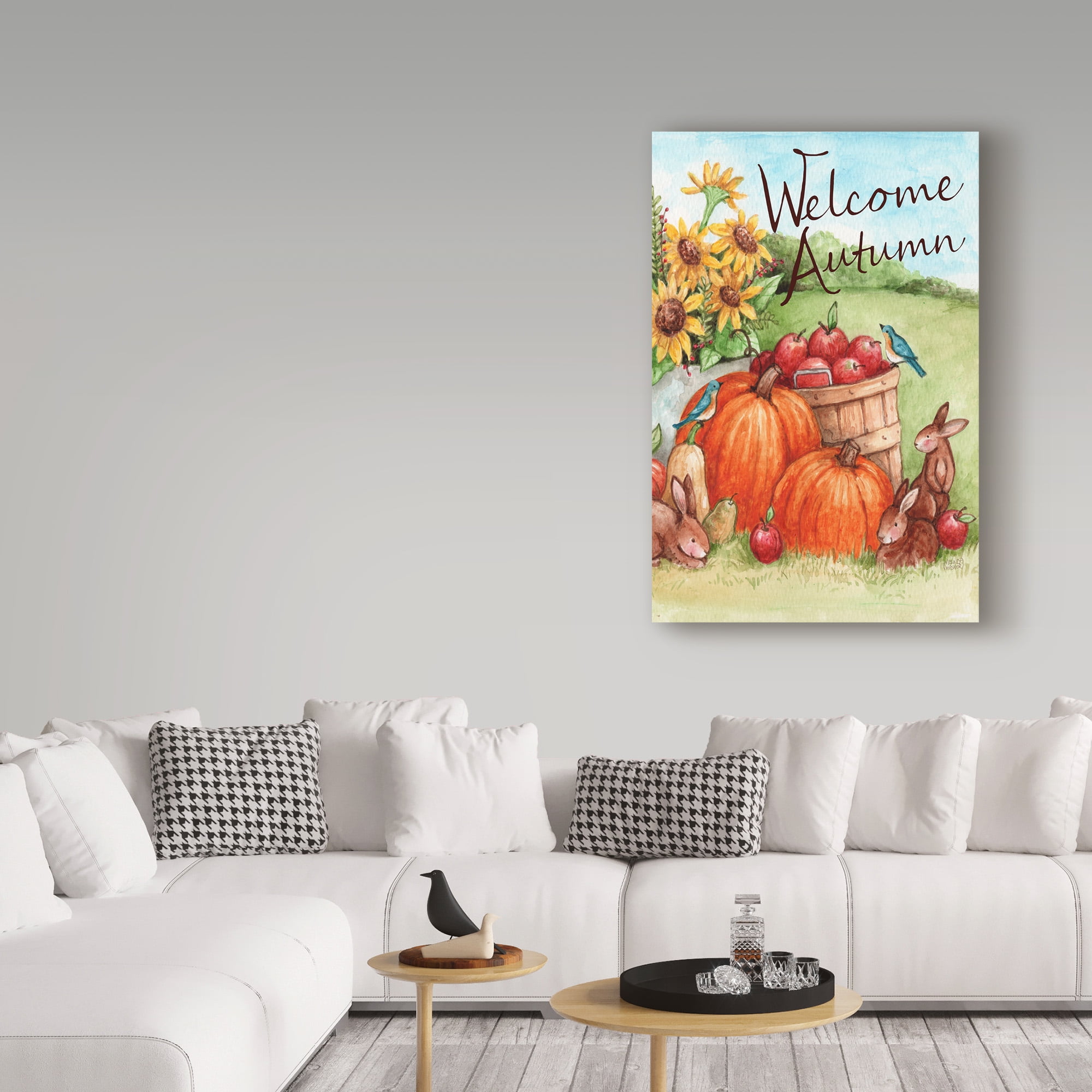 Trademark Fine Art 'Welcome Autumn Pumpkin' Canvas Art by Melinda Hipsher