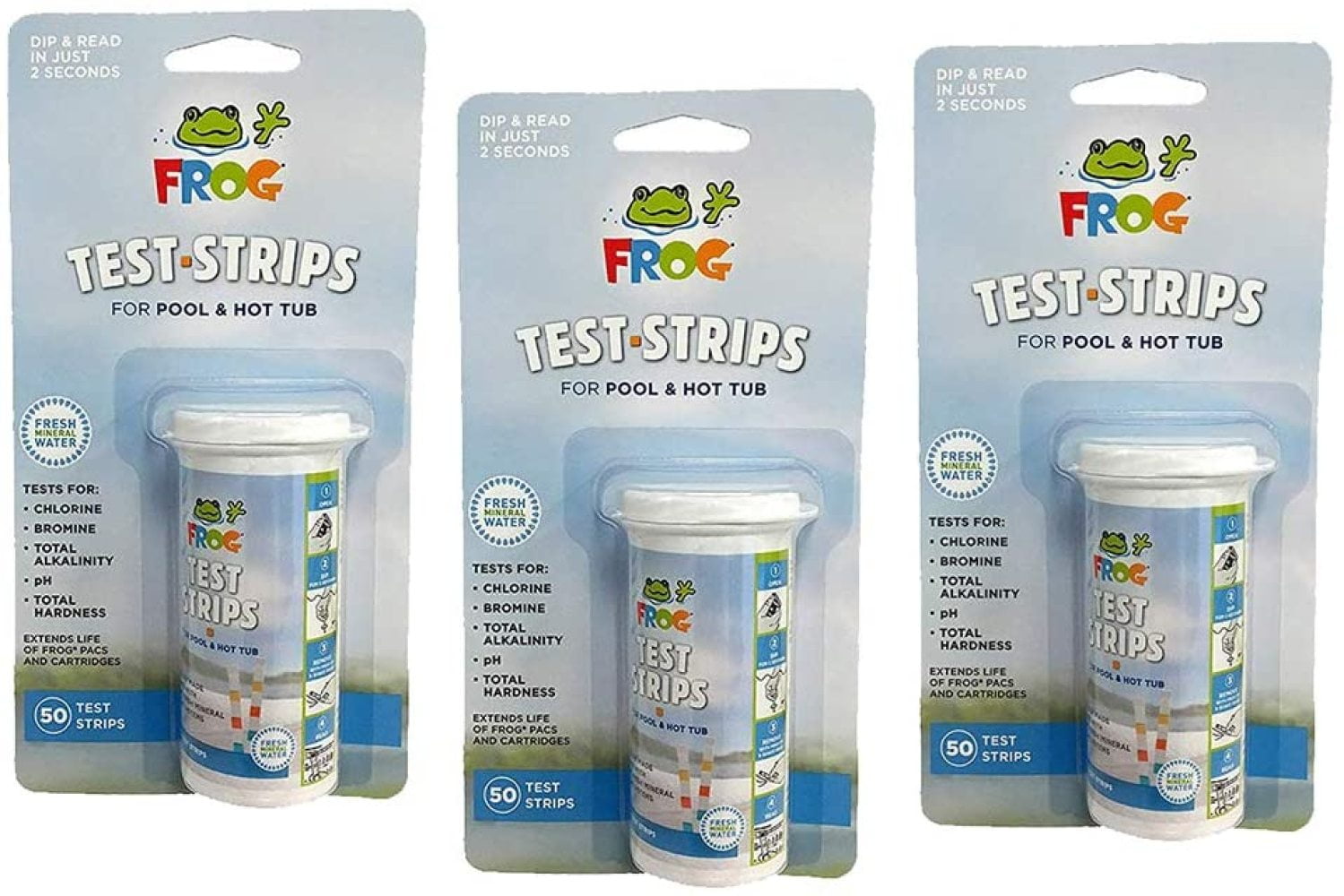 ZomMog 01143318 Frog Test Strips for Pool or Spa (Pack of 3)