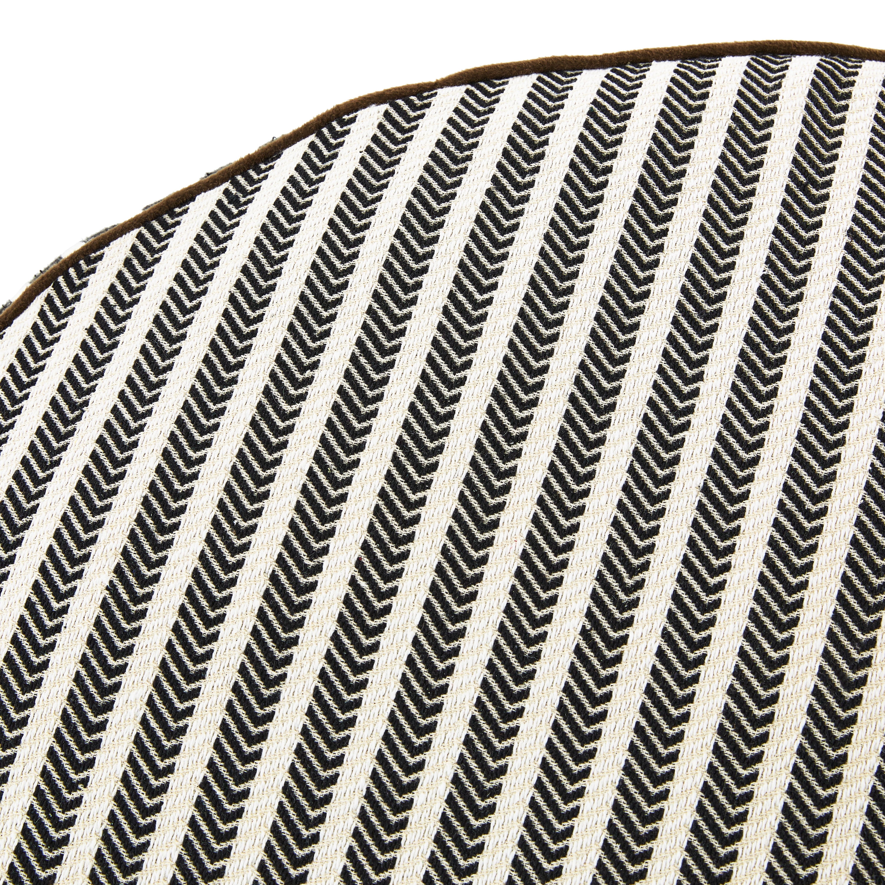 Vibrant Life Medium Round Striped Dog Bed, Black and White, 30" x 30"
