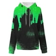 thumbnail image 5 of Women Plus Size Hoodies Loose Tie-Dye Printing Hooded V-neck Pocket Long Sleeve Sweatshir, 5 of 7