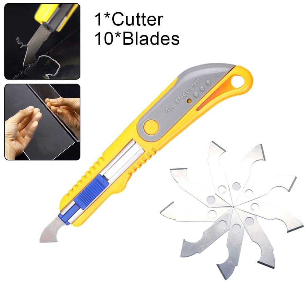 Acrylic Plastic Sheet Cutter Hook Cutting Tool Blade with 10 Blades Hot 