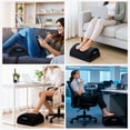 thumbnail image 3 of VUSIGN Ergonomic Underdesk Memory Foam Footrest,  2 Adjustable Heights & Washable Cover & Anti-Slip Base for Car Home Office, Grey, 3 of 7