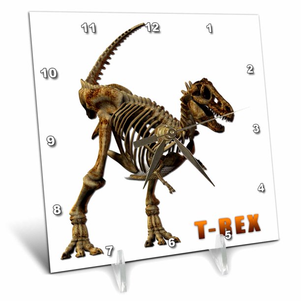 3dRose T Rex Dinosaur - Desk Clock, 6 by 6-inch - Walmart.com - Walmart.com