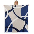 thumbnail image 1 of Erosebridal Geometry Abstract Throw Blanket for Couch, Circle Minimalst Plush Blanket, Modern Fashion Decor, 90x90, 1 of 6