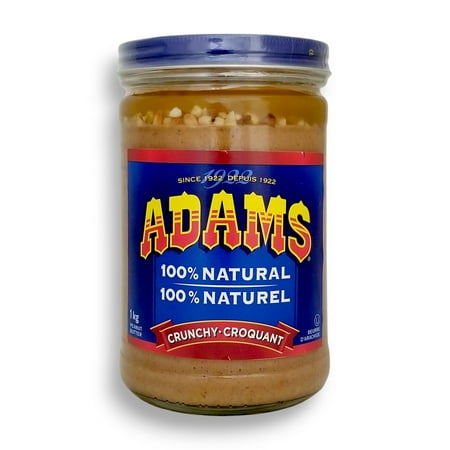 Adams 100% Natural Crunchy Peanut Butter 1kg/2.2 lb
