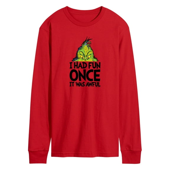 Dr. Seuss The Grinch - Christmas - I Had Fun Once It Was Awful - Men's Long Sleeve T-Shirt