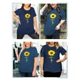 thumbnail image 7 of XCHQRTI Faith T Shirt Plus Women Graphic Tees Sunflower Christian Tops Clothes Short Sleeve, 7 of 7
