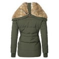 thumbnail image 2 of Winter Women Wool Warm Jacket Hooded Zipper Coat Outwear, 2 of 5
