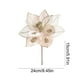 thumbnail image 3 of 1 pieza de flor artificial para decoración de árbol de Navidad, hecha de tela, ideal para bodas, fiestas y salones, regalo navideño., 3 of 5