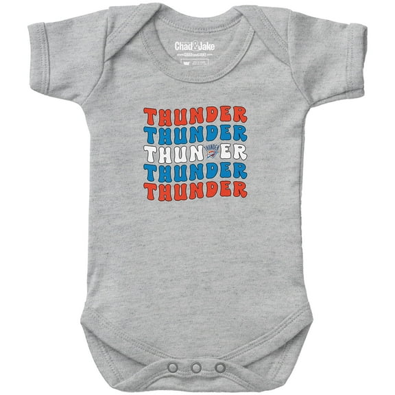 Newborn & Infant Chad & Jake  Heather Gray Oklahoma City Thunder Groovy Bodysuit