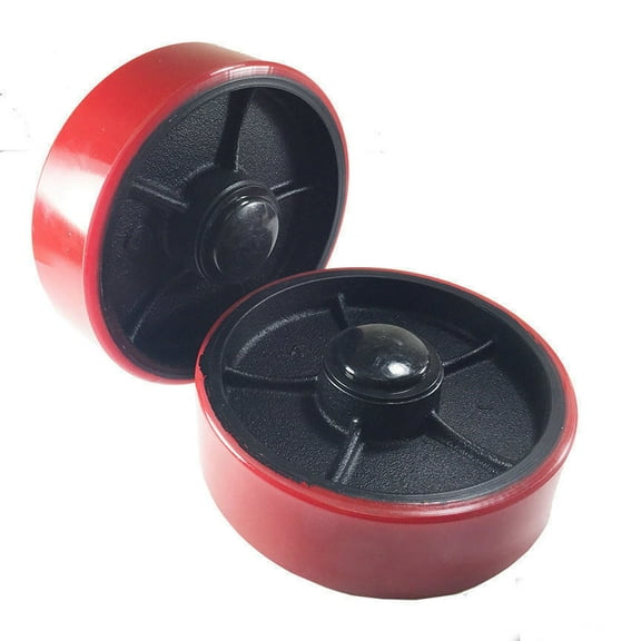 Brand New Pallet Jack Steer Wheels With Bearings Poly Tread - A Pair