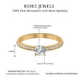 thumbnail image 6 of Rosec Jewels Cubic Zirconia Solitaire Ring for Women, Minimal Promise Engagement Ring, 10K Yellow Gold, US 11.50, 6 of 7