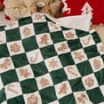 thumbnail image 2 of Christmas Throw Blanket - Soft and Warm Sherpa Christmas Checkered Throw Blankets for Couch, Sofa, Bed, Decoration Gift 50"x60", 2 of 8