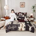 thumbnail image 3 of Feelyou Wildlife Deer Full Size Comforter Sets, Black Wheat Bedding Sets, 3pcs, 3 of 7