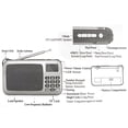 thumbnail image 2 of Radio Rolton W405 Azul con linterna y pantalla LED, 2 of 8
