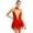 Red, variant on TiaoBug Women's Figure Ice Skating Dress Halter Shiny Sequin Roller Skating Lyrical Dance Costume Black XL